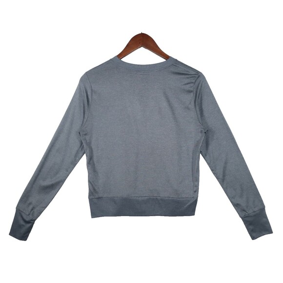 Vuori Slate Blue Cropped Sweatshirt Dreamknit Long Sleeve Halo Small - Picture 3 of 5